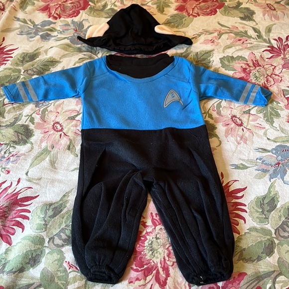 STAR TREK SPOCK Halloween Costume Body suit + hair/hat Ears Size Infant - 6-12 M - Picture 2 of 16